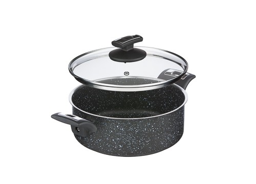 Rendlík BLACK GRANITEC s poklicí, Ø 22 cm, 3 l