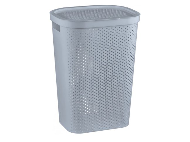 Koš na použité prádlo INFINITY 59 l šedý