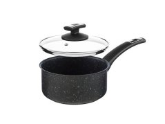Rendlík s rukojetí BLACK GRANITEC s poklicí, Ø 18 cm, 2 l