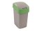 Koš odpadkový FLIP BIN 10 l výklopný, stříbrný/zelený