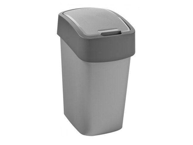 Koš odpadkový FLIP BIN 10 l výklopný, šedý