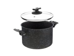 Hrnec BLACK GRANITEC s poklicí, Ø 22 cm, 5,5 l