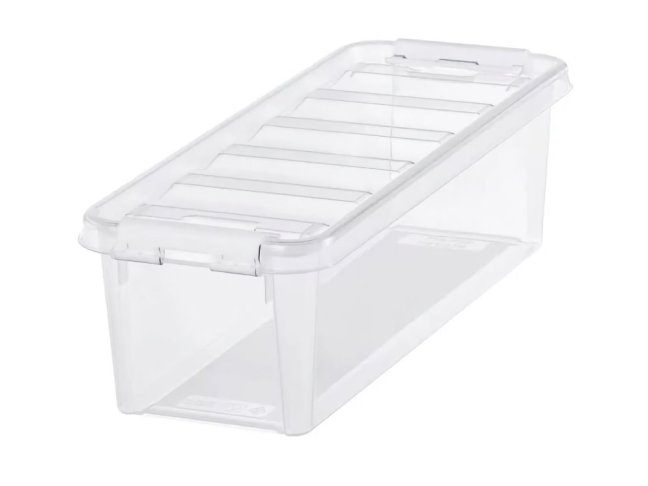 box 3,5l CLASSIC bílé klipy 38x14x11cm
