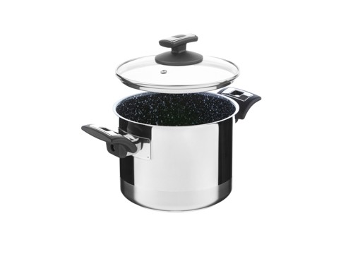 Hrnec CERAMMAX PRO COMFORT s poklicí, Ø 18 cm, 3 l, černý granit