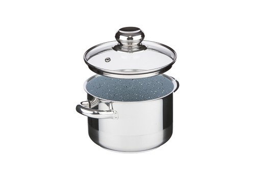 Hrnec CERAMMAX PRO STANDARD s poklicí, Ø 15 cm, 1,5 l, šedý granit
