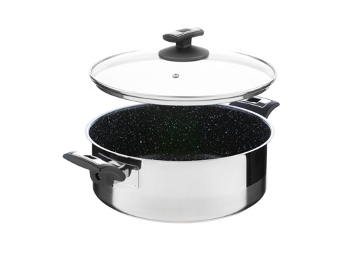 Rendlík CERAMMAX PRO COMFORT s poklicí, Ø 26 cm, 4,5 l, černý granit
