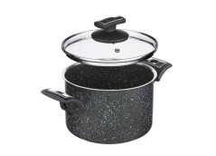 Hrnec BLACK GRANITEC s poklicí, Ø 18 cm, 3 l